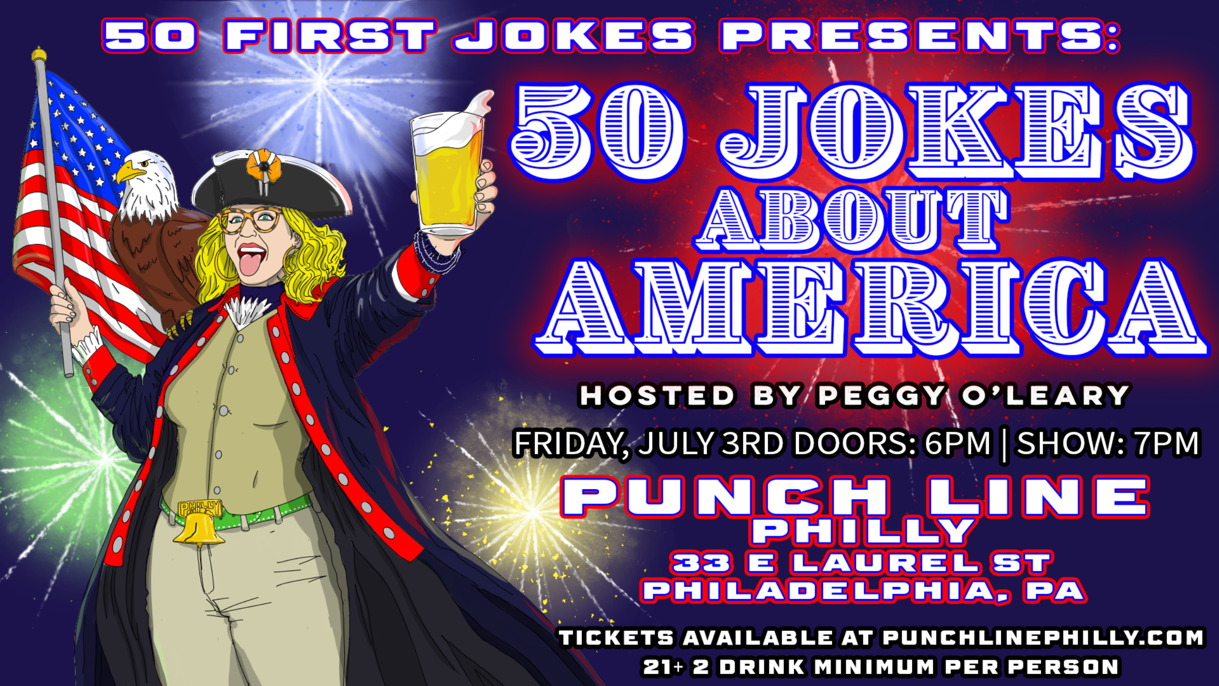 50 First Jokes About America LIVE at Punch Line Philly